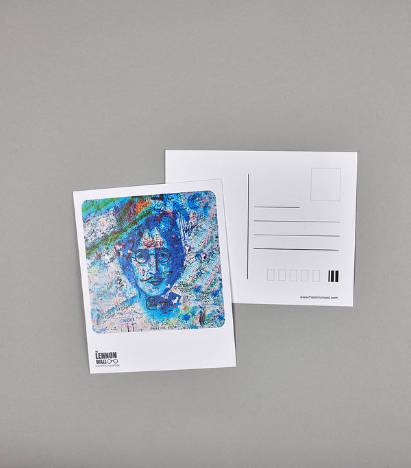 Carte postale bleu Lennon